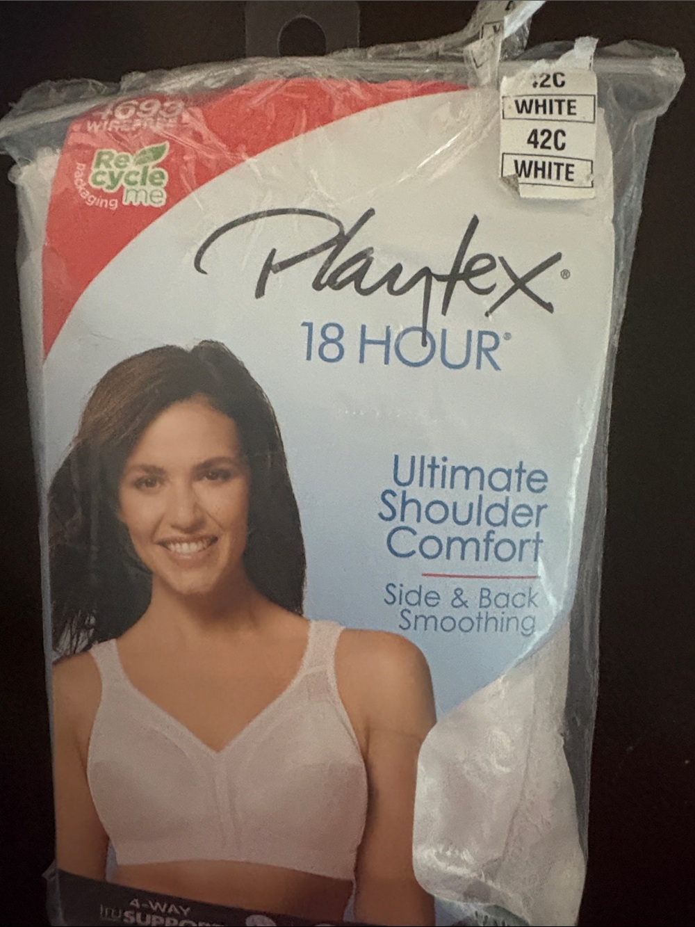 Playtex 18 Hour Ultimate Shoulder Comfort Bra in White